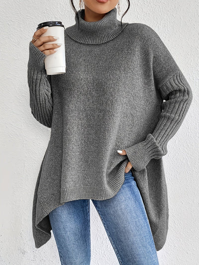 Tahlia | Casual Long Sleeve High Neck Sweater