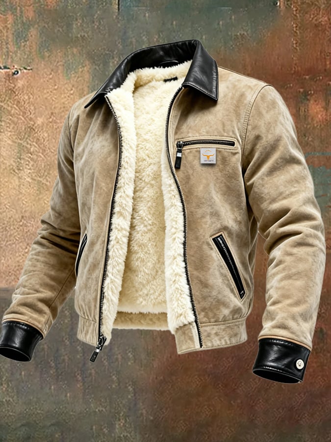 Bruce – Jacket with Fur Lining and Zipper