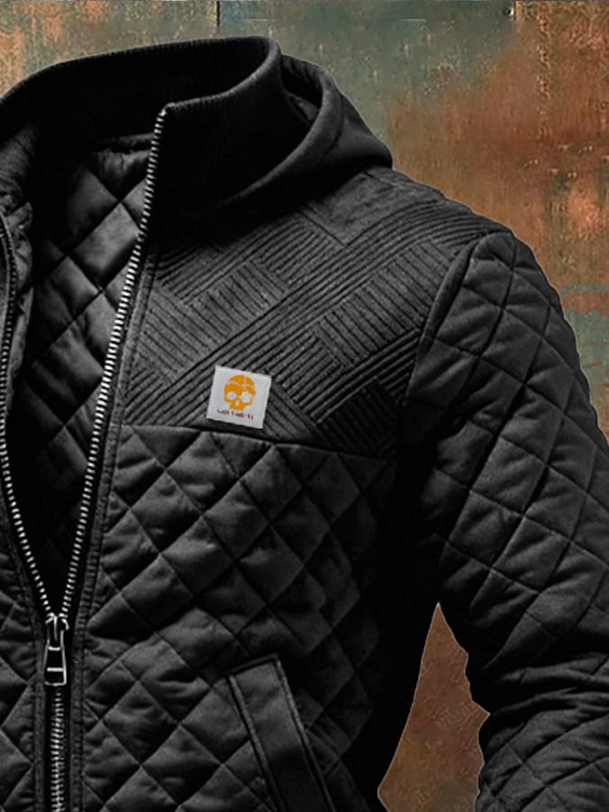 István – Patchwork Jacket with Padding and Multiple Pockets