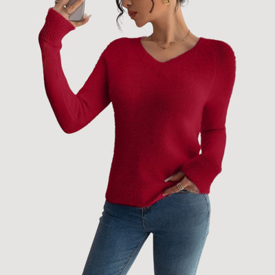 Susan | Elegant V-Neck Sweater