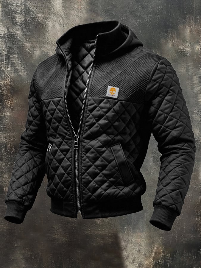 István – Patchwork Jacket with Padding and Multiple Pockets