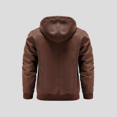 Lance - Hooded Leather Jacket
