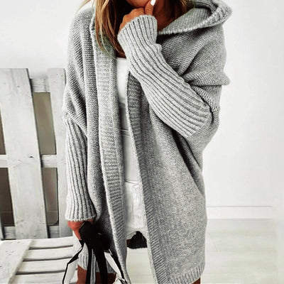 Valentina | Loose Knit Hooded Cardigan