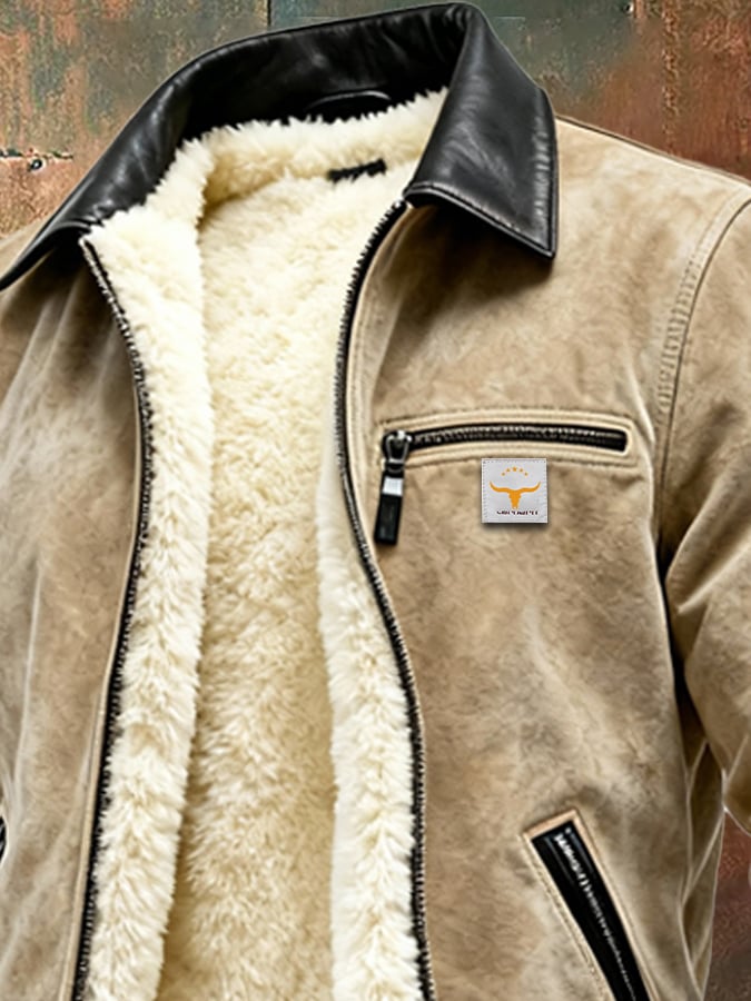 Bruce – Jacket with Fur Lining and Zipper