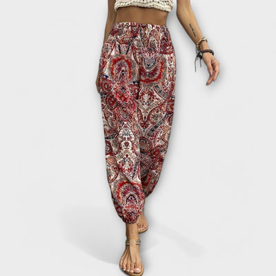 Scarlett - Pants with Ethnic Graphic